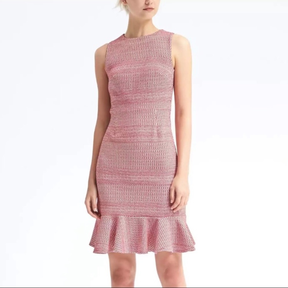 Banana Republic Jacquard Cross Back Sheath Dress